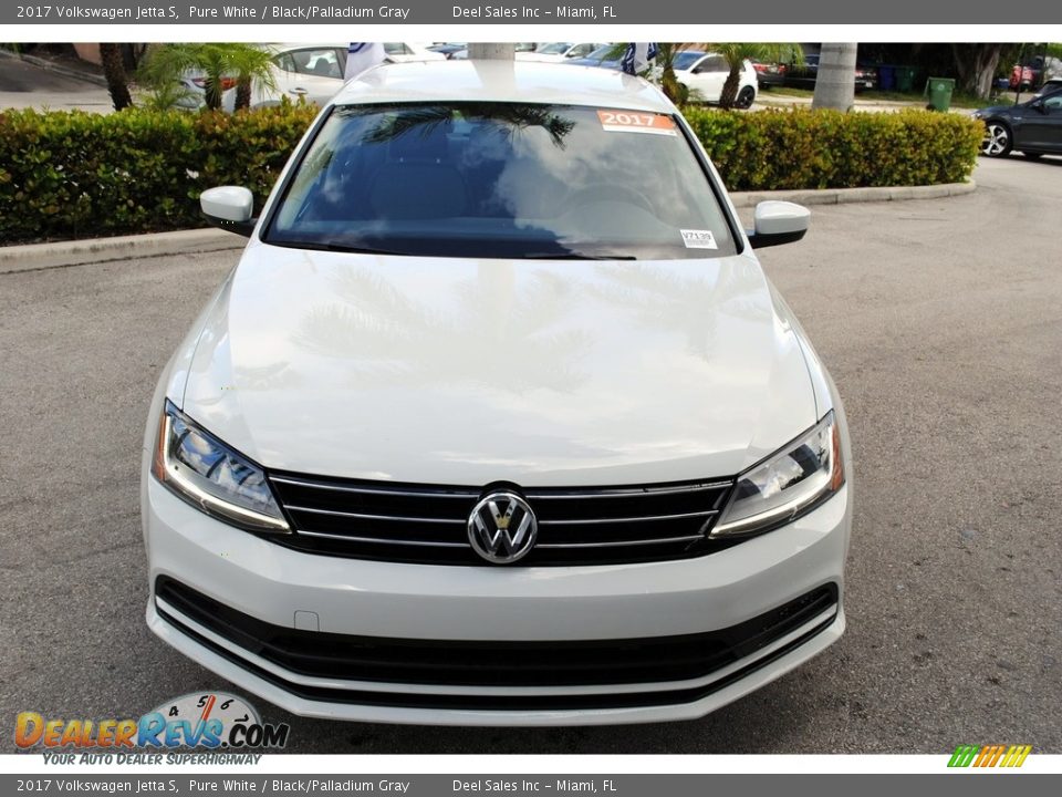 2017 Volkswagen Jetta S Pure White / Black/Palladium Gray Photo #3