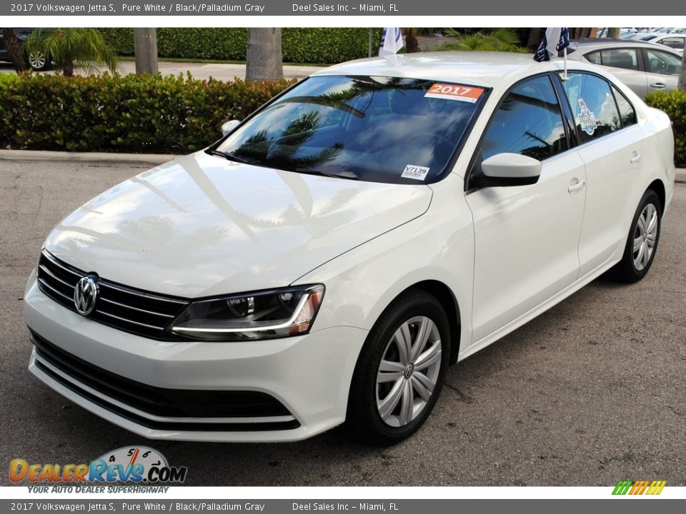 2017 Volkswagen Jetta S Pure White / Black/Palladium Gray Photo #4