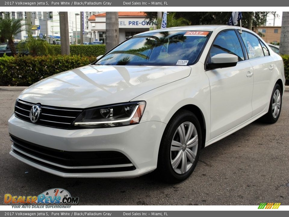 2017 Volkswagen Jetta S Pure White / Black/Palladium Gray Photo #5
