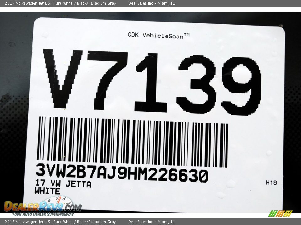 2017 Volkswagen Jetta S Pure White / Black/Palladium Gray Photo #20