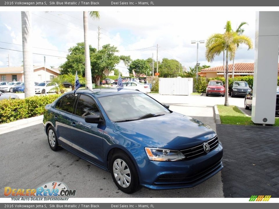 2016 Volkswagen Jetta S Silk Blue Metallic / Titan Black Photo #1