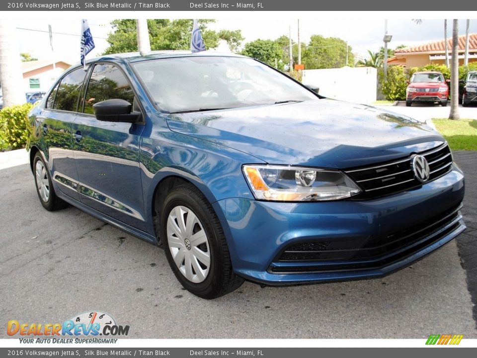 2016 Volkswagen Jetta S Silk Blue Metallic / Titan Black Photo #2