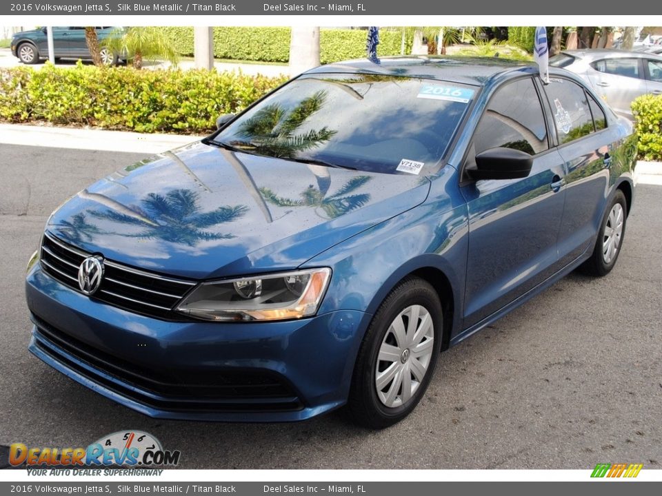 2016 Volkswagen Jetta S Silk Blue Metallic / Titan Black Photo #4