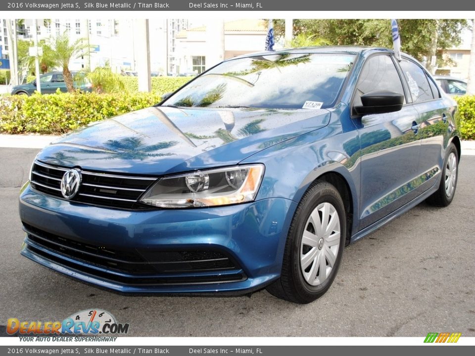 2016 Volkswagen Jetta S Silk Blue Metallic / Titan Black Photo #5