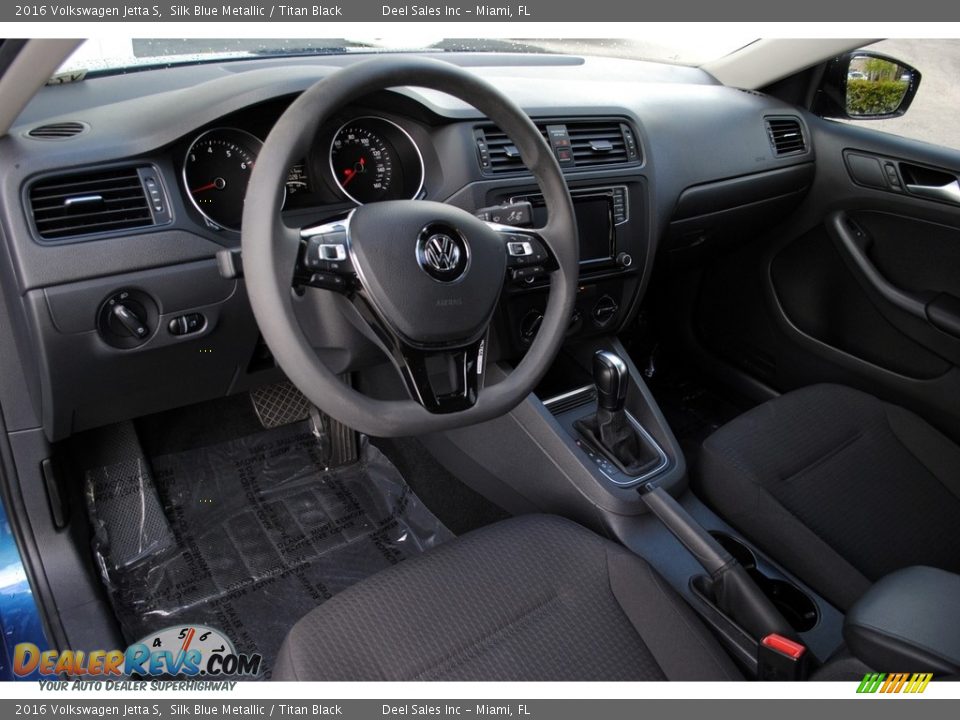 2016 Volkswagen Jetta S Silk Blue Metallic / Titan Black Photo #16