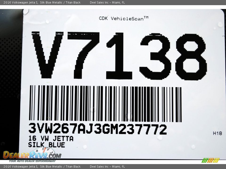 2016 Volkswagen Jetta S Silk Blue Metallic / Titan Black Photo #20