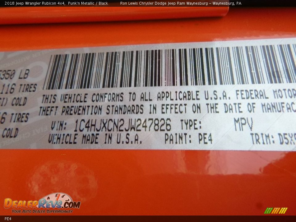 Jeep Color Code PE4 Punk'n Metallic