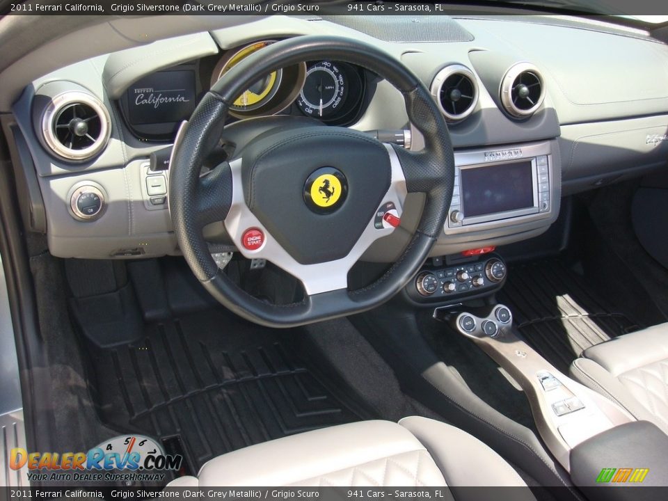 2011 Ferrari California Grigio Silverstone (Dark Grey Metallic) / Grigio Scuro Photo #12