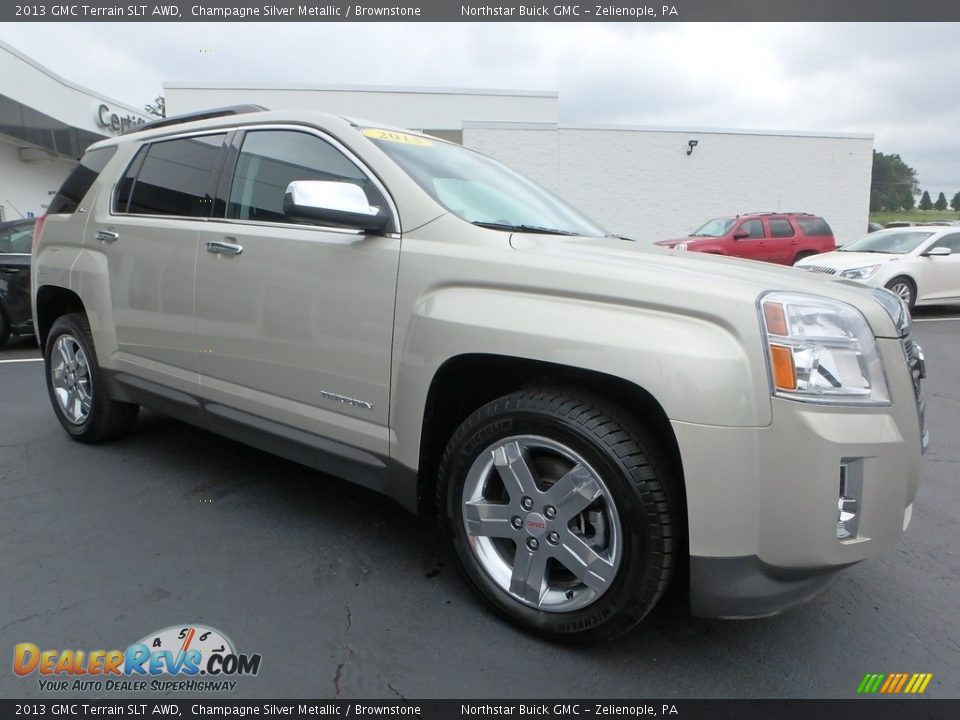 2013 GMC Terrain SLT AWD Champagne Silver Metallic / Brownstone Photo #4