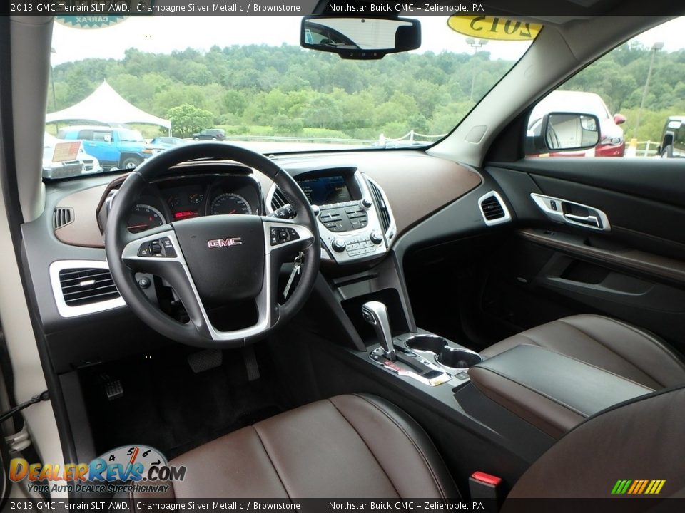 2013 GMC Terrain SLT AWD Champagne Silver Metallic / Brownstone Photo #18