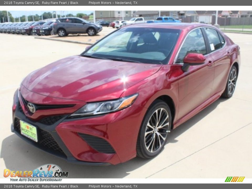 2018 Toyota Camry SE Ruby Flare Pearl / Black Photo #3