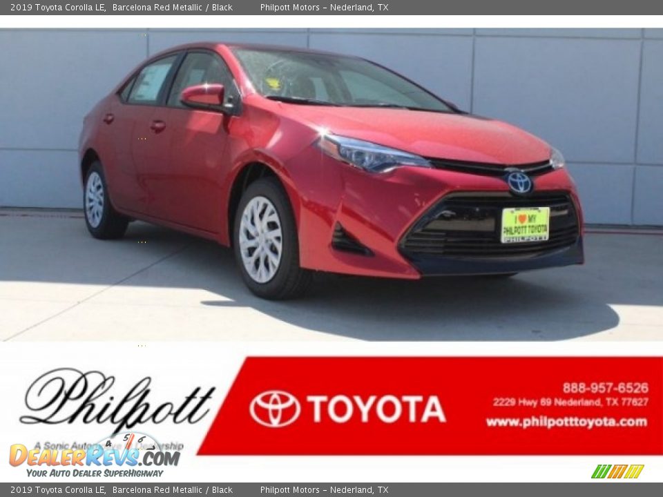 2019 Toyota Corolla LE Barcelona Red Metallic / Black Photo #1