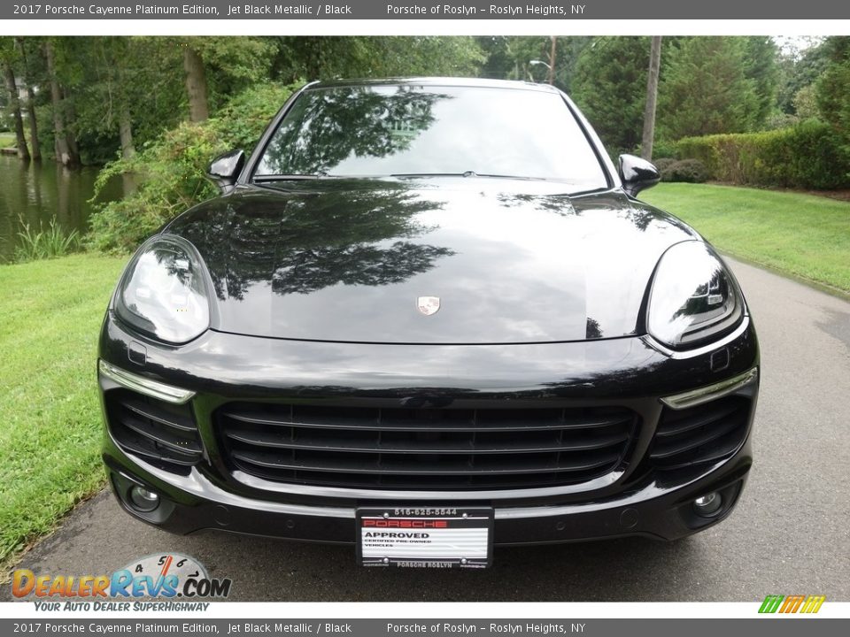 2017 Porsche Cayenne Platinum Edition Jet Black Metallic / Black Photo #2
