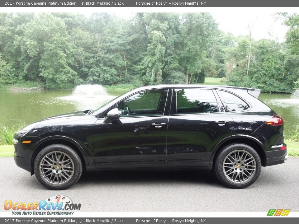 2017 Porsche Cayenne Platinum Edition Jet Black Metallic / Black Photo #3