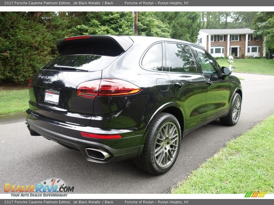 2017 Porsche Cayenne Platinum Edition Jet Black Metallic / Black Photo #6