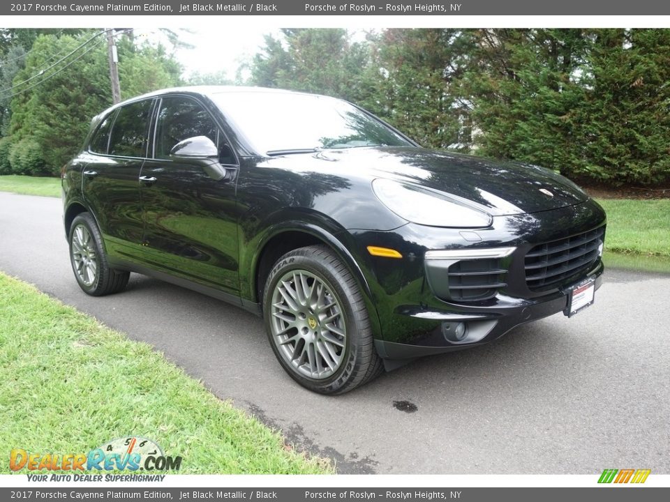 2017 Porsche Cayenne Platinum Edition Jet Black Metallic / Black Photo #8