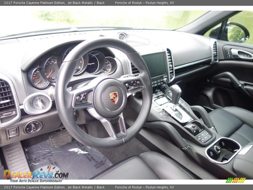 2017 Porsche Cayenne Platinum Edition Jet Black Metallic / Black Photo #10