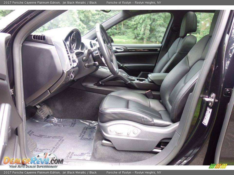Black Interior - 2017 Porsche Cayenne Platinum Edition Photo #12