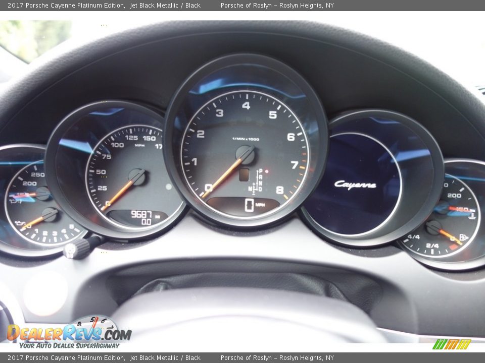 2017 Porsche Cayenne Platinum Edition Jet Black Metallic / Black Photo #21