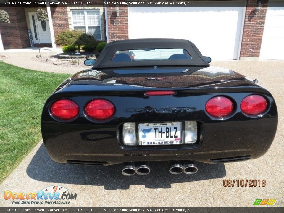 2004 Chevrolet Corvette Convertible Black / Black Photo #12