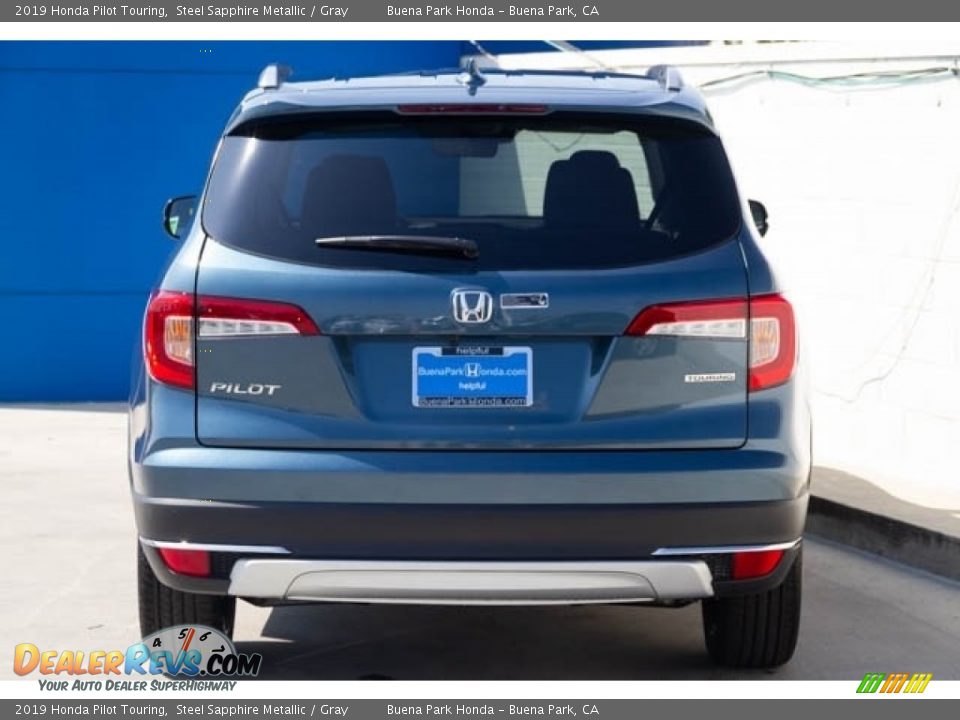 2019 Honda Pilot Touring Steel Sapphire Metallic / Gray Photo #6