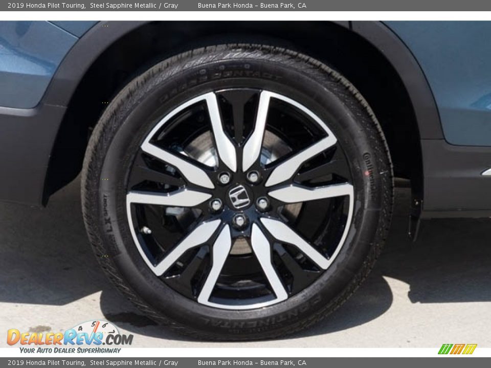 2019 Honda Pilot Touring Steel Sapphire Metallic / Gray Photo #10
