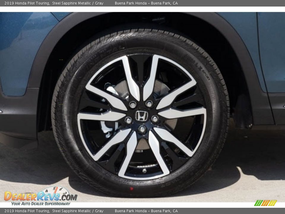 2019 Honda Pilot Touring Steel Sapphire Metallic / Gray Photo #13