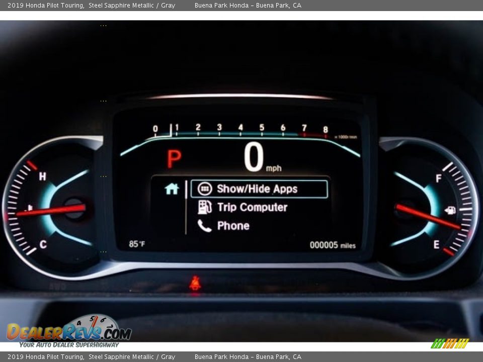 2019 Honda Pilot Touring Steel Sapphire Metallic / Gray Photo #18