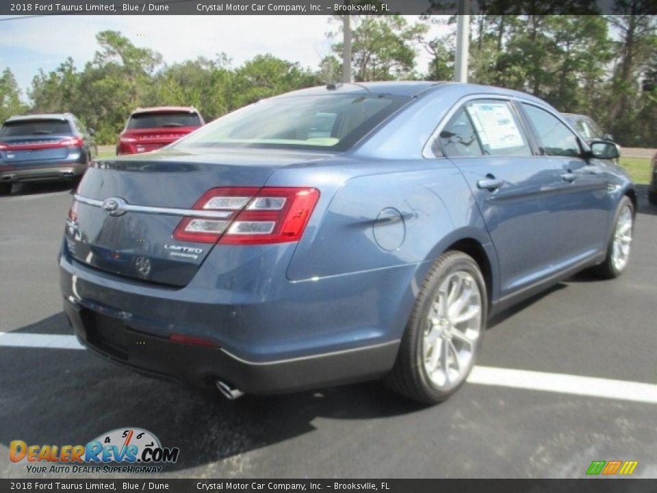 2018 Ford Taurus Limited Blue / Dune Photo #4