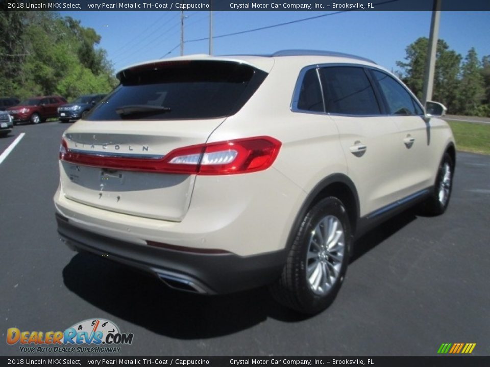 2018 Lincoln MKX Select Ivory Pearl Metallic Tri-Coat / Cappuccino Photo #4