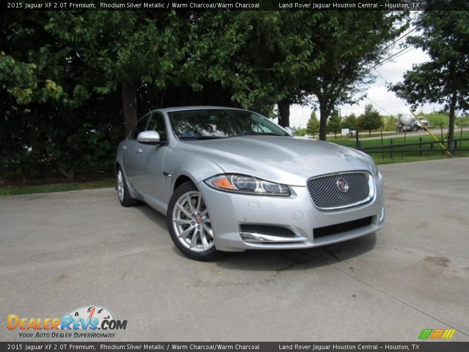2015 Jaguar XF 2.0T Premium Rhodium Silver Metallic / Warm Charcoal/Warm Charcoal Photo #1