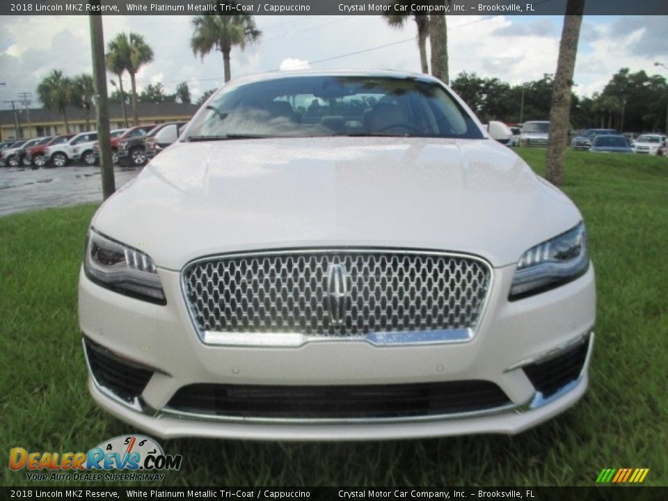 2018 Lincoln MKZ Reserve White Platinum Metallic Tri-Coat / Cappuccino Photo #2