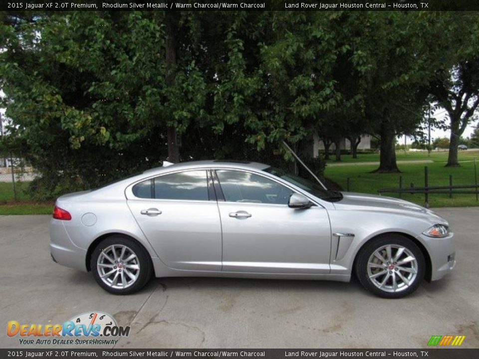 2015 Jaguar XF 2.0T Premium Rhodium Silver Metallic / Warm Charcoal/Warm Charcoal Photo #7