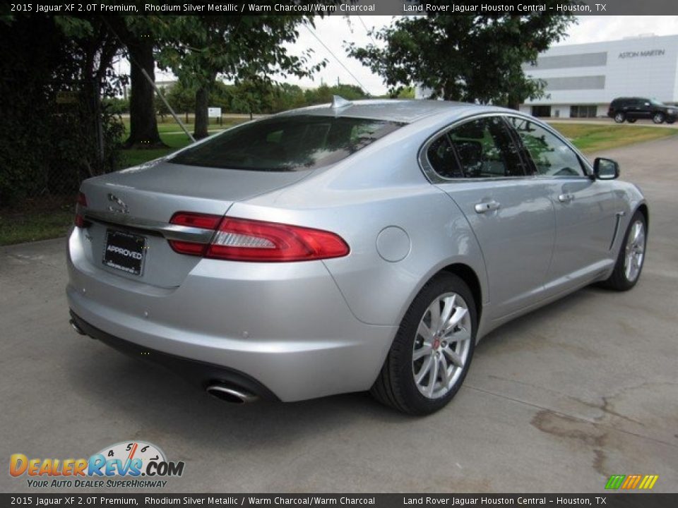 2015 Jaguar XF 2.0T Premium Rhodium Silver Metallic / Warm Charcoal/Warm Charcoal Photo #8