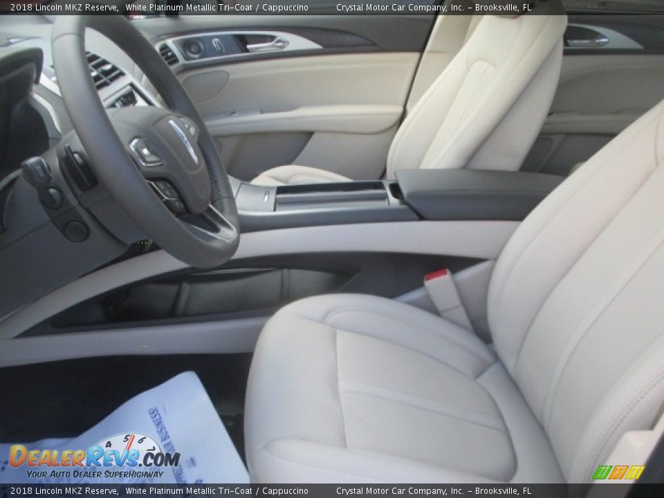 2018 Lincoln MKZ Reserve White Platinum Metallic Tri-Coat / Cappuccino Photo #5