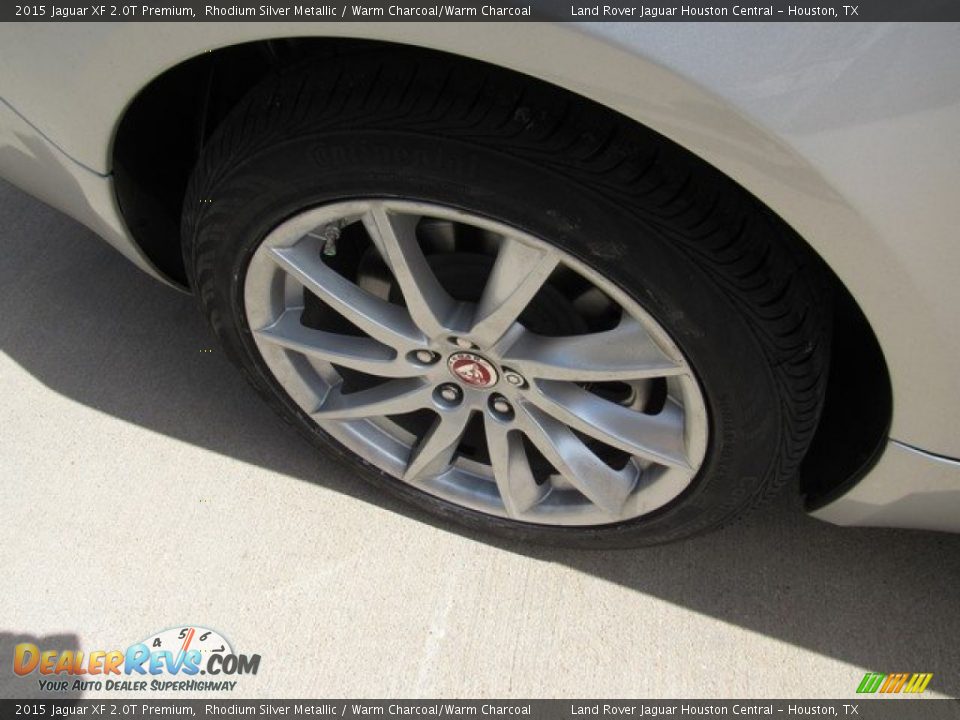 2015 Jaguar XF 2.0T Premium Rhodium Silver Metallic / Warm Charcoal/Warm Charcoal Photo #9