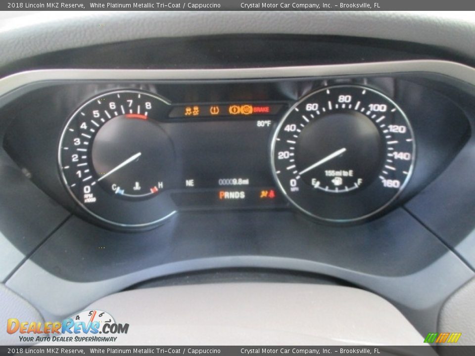 2018 Lincoln MKZ Reserve White Platinum Metallic Tri-Coat / Cappuccino Photo #8