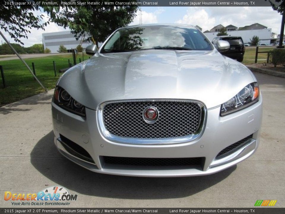 2015 Jaguar XF 2.0T Premium Rhodium Silver Metallic / Warm Charcoal/Warm Charcoal Photo #11