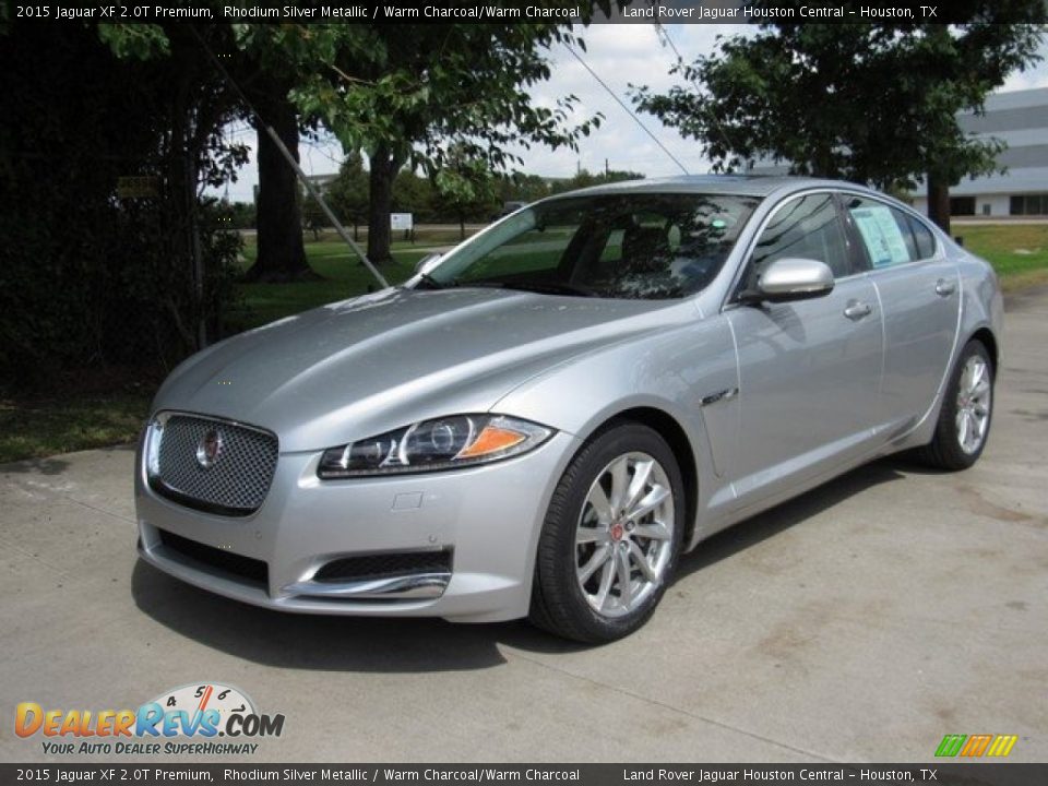 2015 Jaguar XF 2.0T Premium Rhodium Silver Metallic / Warm Charcoal/Warm Charcoal Photo #12