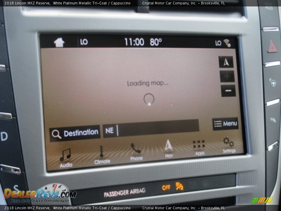 2018 Lincoln MKZ Reserve White Platinum Metallic Tri-Coat / Cappuccino Photo #9