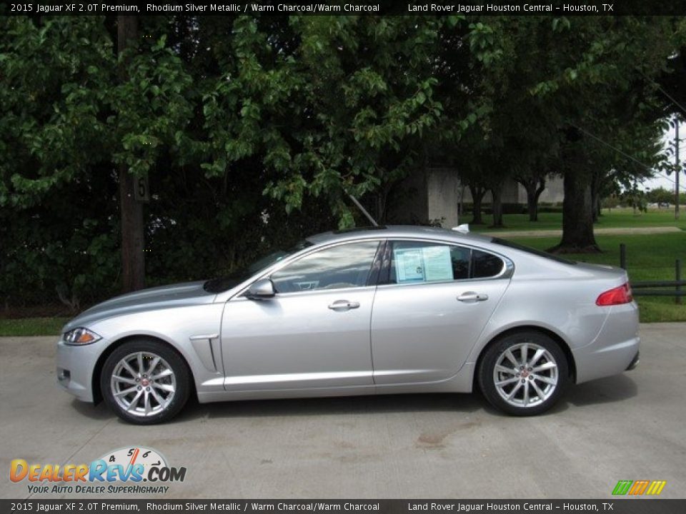 2015 Jaguar XF 2.0T Premium Rhodium Silver Metallic / Warm Charcoal/Warm Charcoal Photo #13