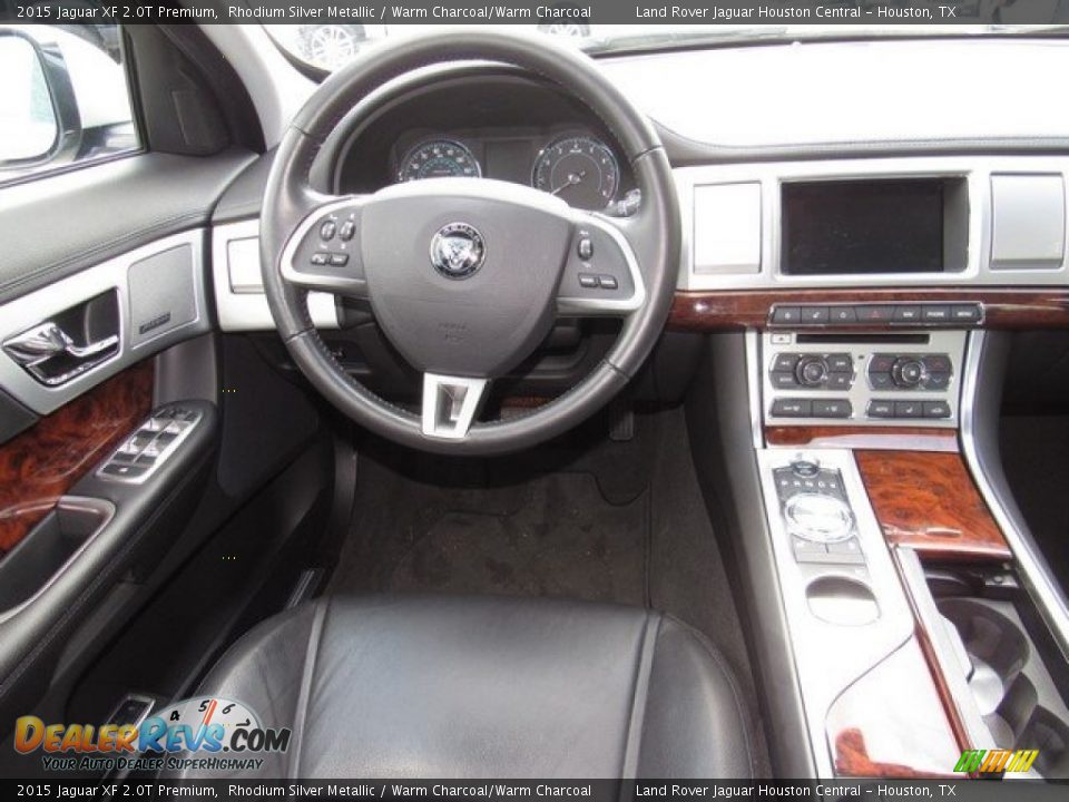 2015 Jaguar XF 2.0T Premium Rhodium Silver Metallic / Warm Charcoal/Warm Charcoal Photo #15