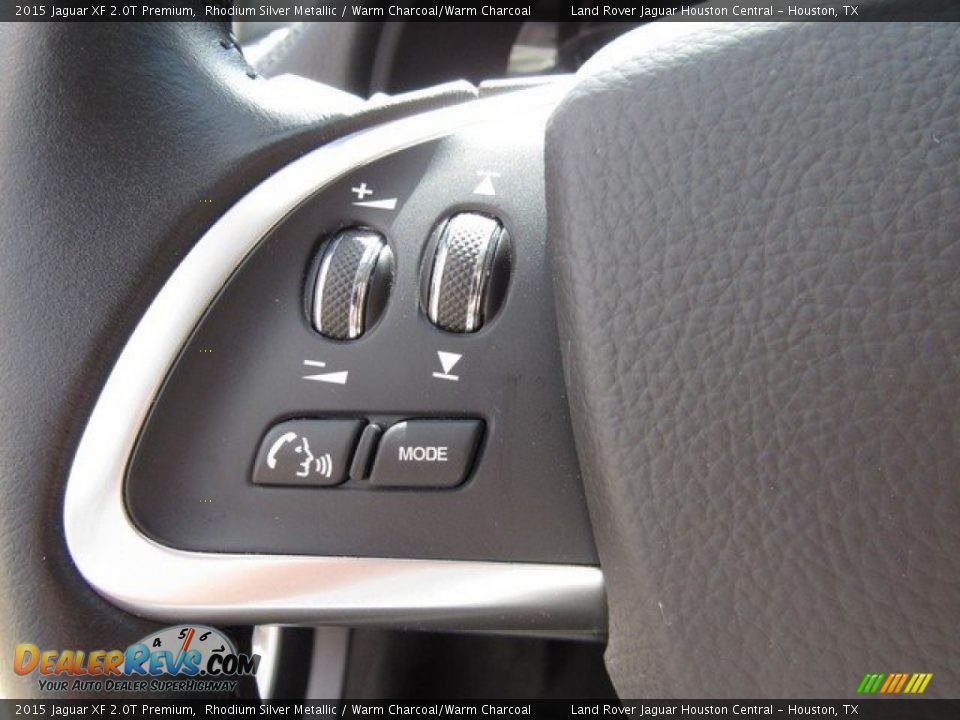 2015 Jaguar XF 2.0T Premium Rhodium Silver Metallic / Warm Charcoal/Warm Charcoal Photo #28