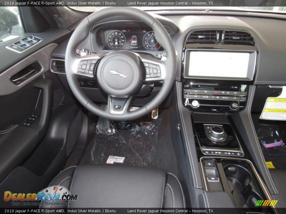 2019 Jaguar F-PACE R-Sport AWD Indus Silver Metallic / Ebony Photo #14