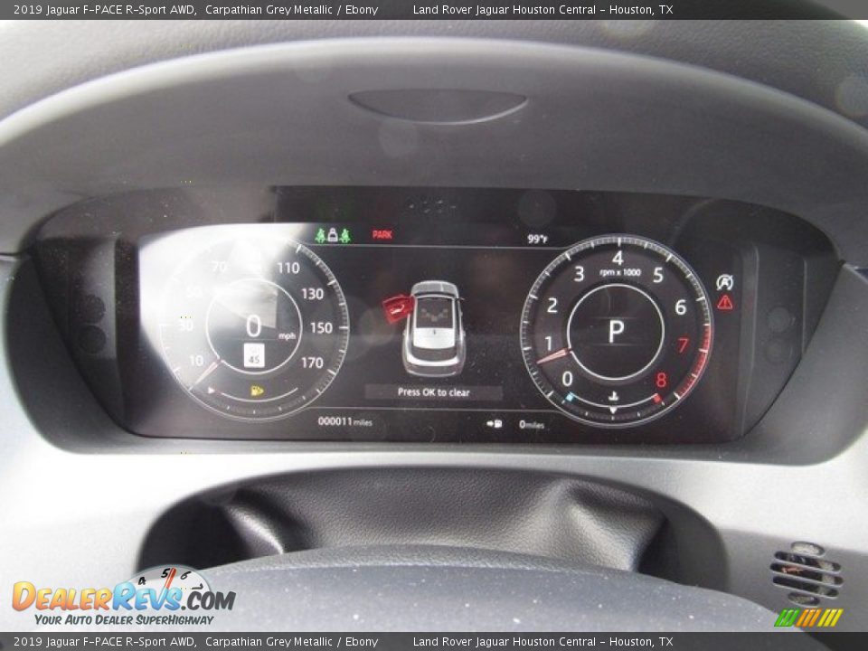 2019 Jaguar F-PACE R-Sport AWD Carpathian Grey Metallic / Ebony Photo #30