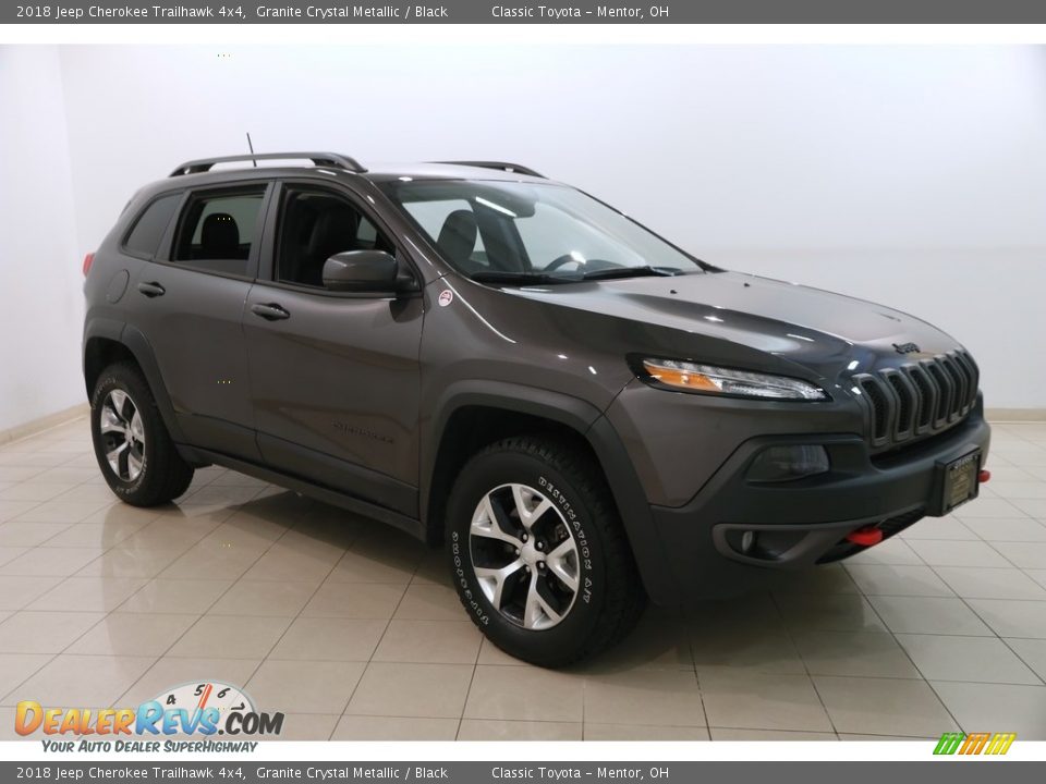 2018 Jeep Cherokee Trailhawk 4x4 Granite Crystal Metallic / Black Photo #1