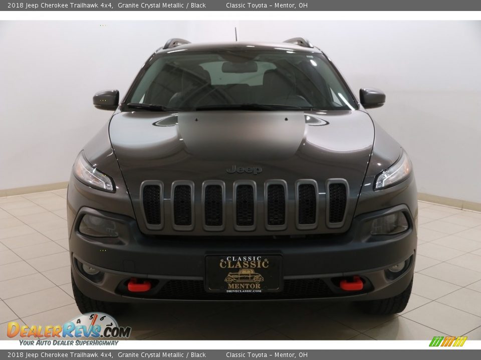 2018 Jeep Cherokee Trailhawk 4x4 Granite Crystal Metallic / Black Photo #2