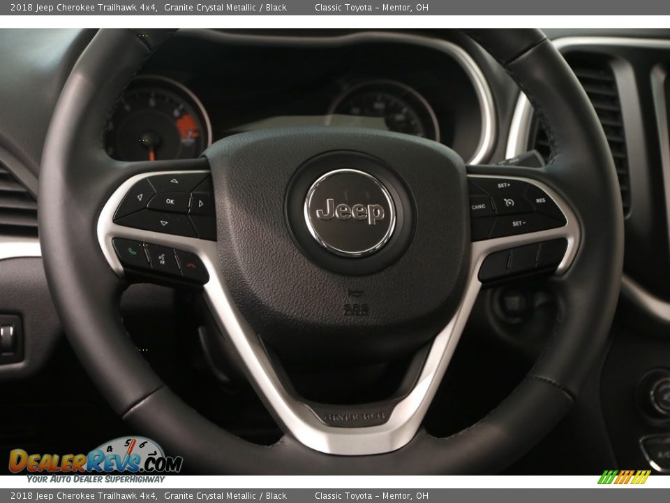 2018 Jeep Cherokee Trailhawk 4x4 Granite Crystal Metallic / Black Photo #8