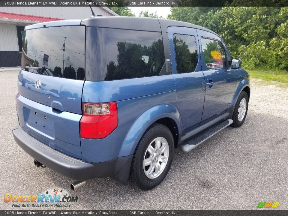 2008 Honda Element EX AWD Atomic Blue Metallic / Gray/Black Photo #6