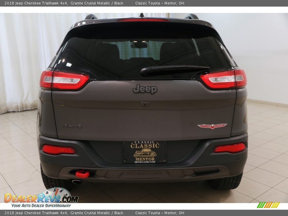 2018 Jeep Cherokee Trailhawk 4x4 Granite Crystal Metallic / Black Photo #23